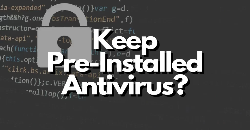 keep antivirus on new computer